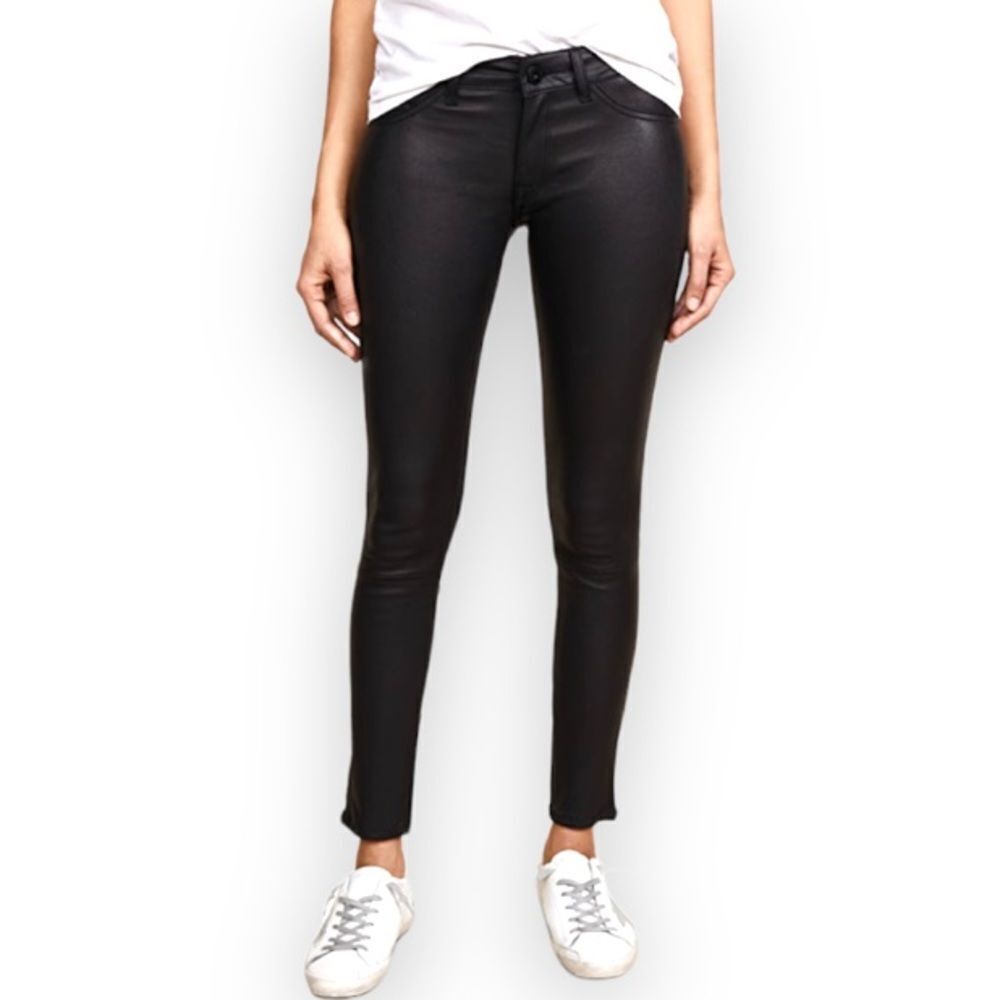 Dl1961 Emma Power Legging Lamb Leather & Coated In Birmingham Size 28